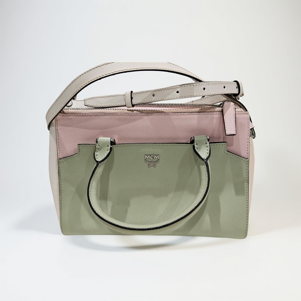 MCM Pink and Cream Women's Bag - Picture 2 of 15